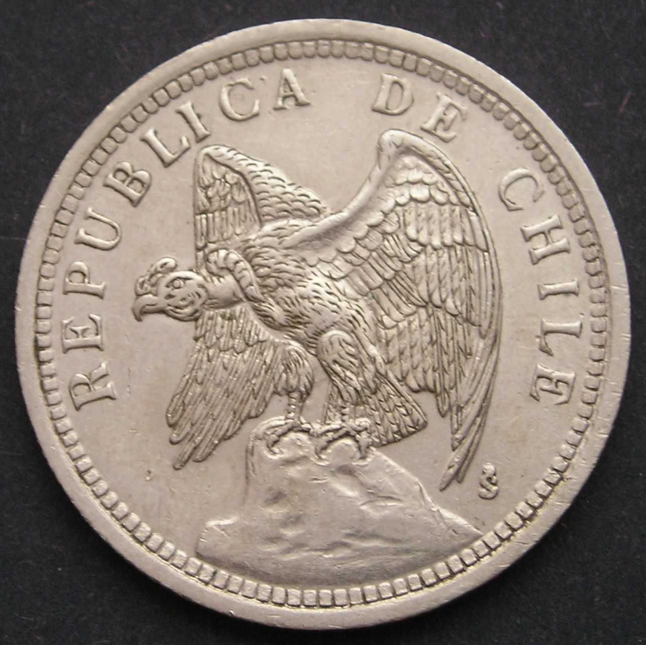 Chile 1 peso 1933 - Kondor - stan 1/2
