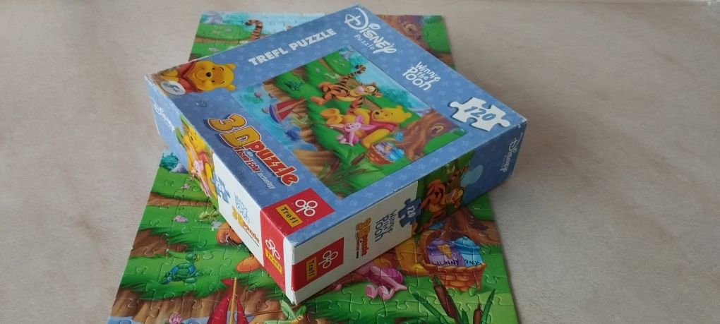 Puzzle firmy Trefl z serii Kubuś Puchatek 120 elementów kompletne 100%
