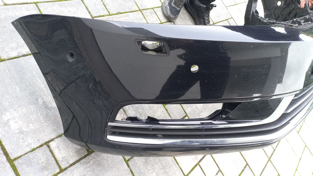 Vw passat b7 zderzak przód przedni czarny lc9x asystent spryski pdc