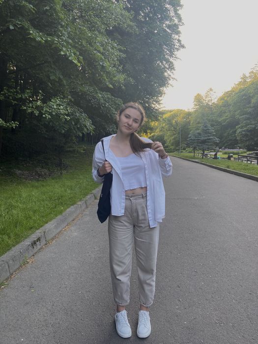 Бежеві джинси slouchy