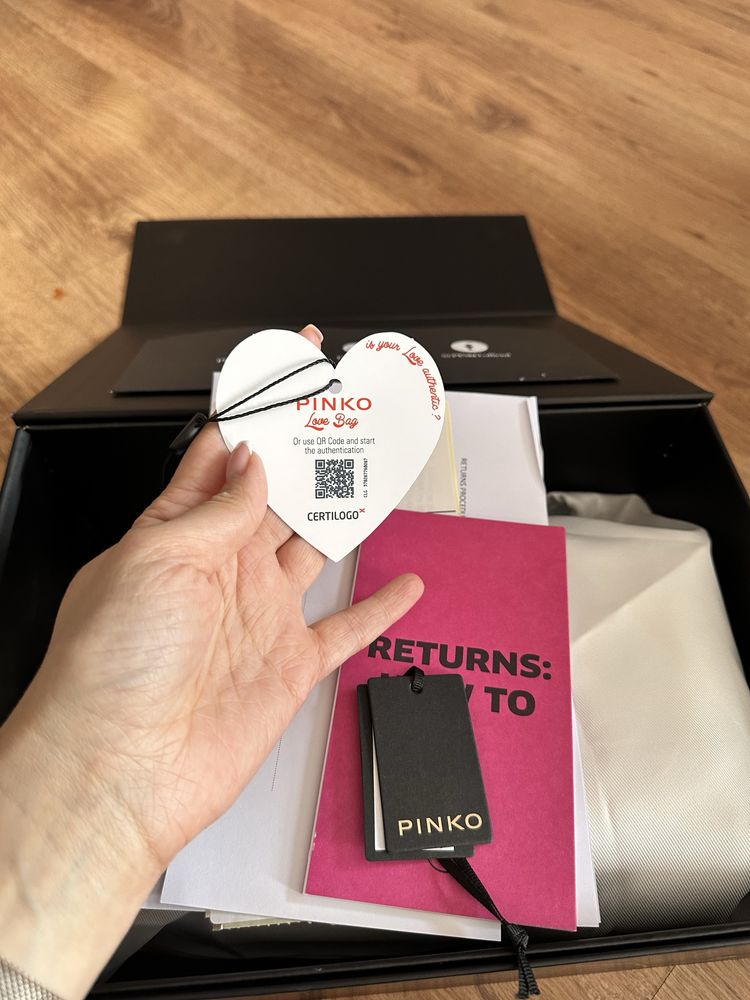 Torebka biała Pinko Mini Love Bag Puff Maxi Quilt