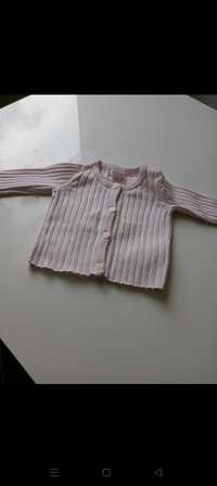 Sweterek prążkowany dla dziewczynki