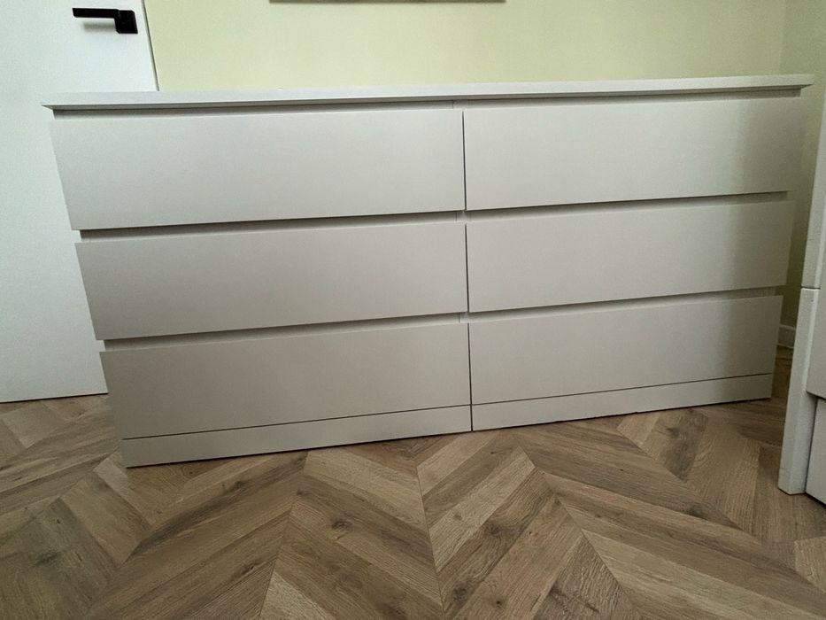 Komoda Ikea malm biała 6 szuflad