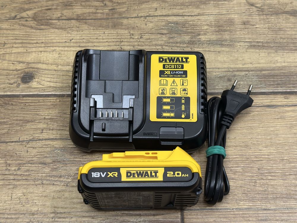 Zestaw | akumulator 18V 2AH - 2023r. + ładowarka DCB112 | DeWalt