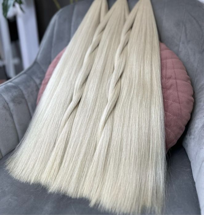 волосся для нарощування Блонд люкс гарний гладкий