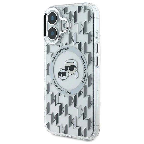Etui Karl Lagerfeld IML Monogram Karl & Choupette Head MagSafe na iPho
