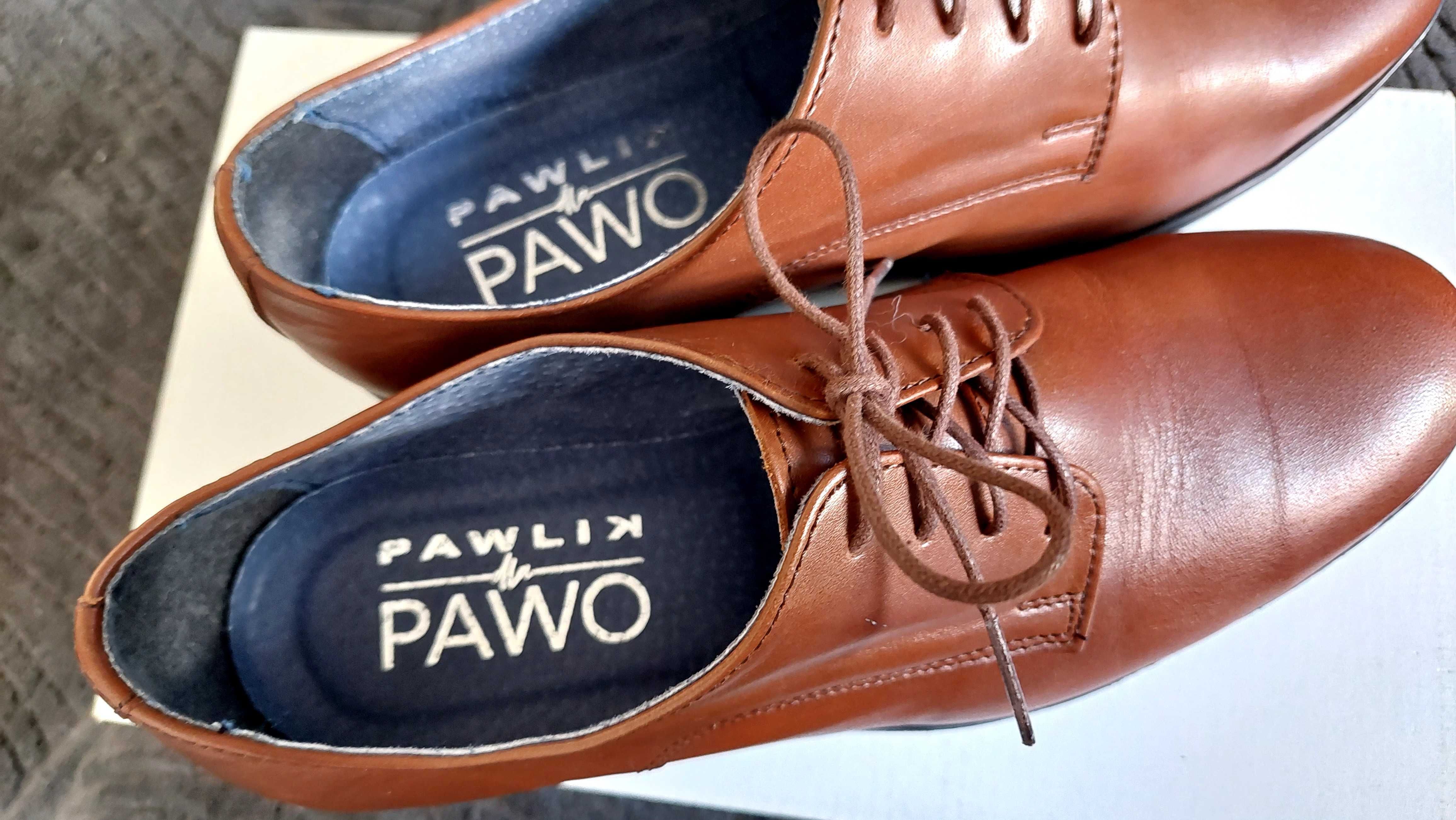 Buty komunijne chłopięce brązowe rozm. 34 Pawo