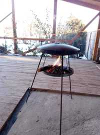 Сковорода з диска борони 50 см Садж з підвіскою для дров
