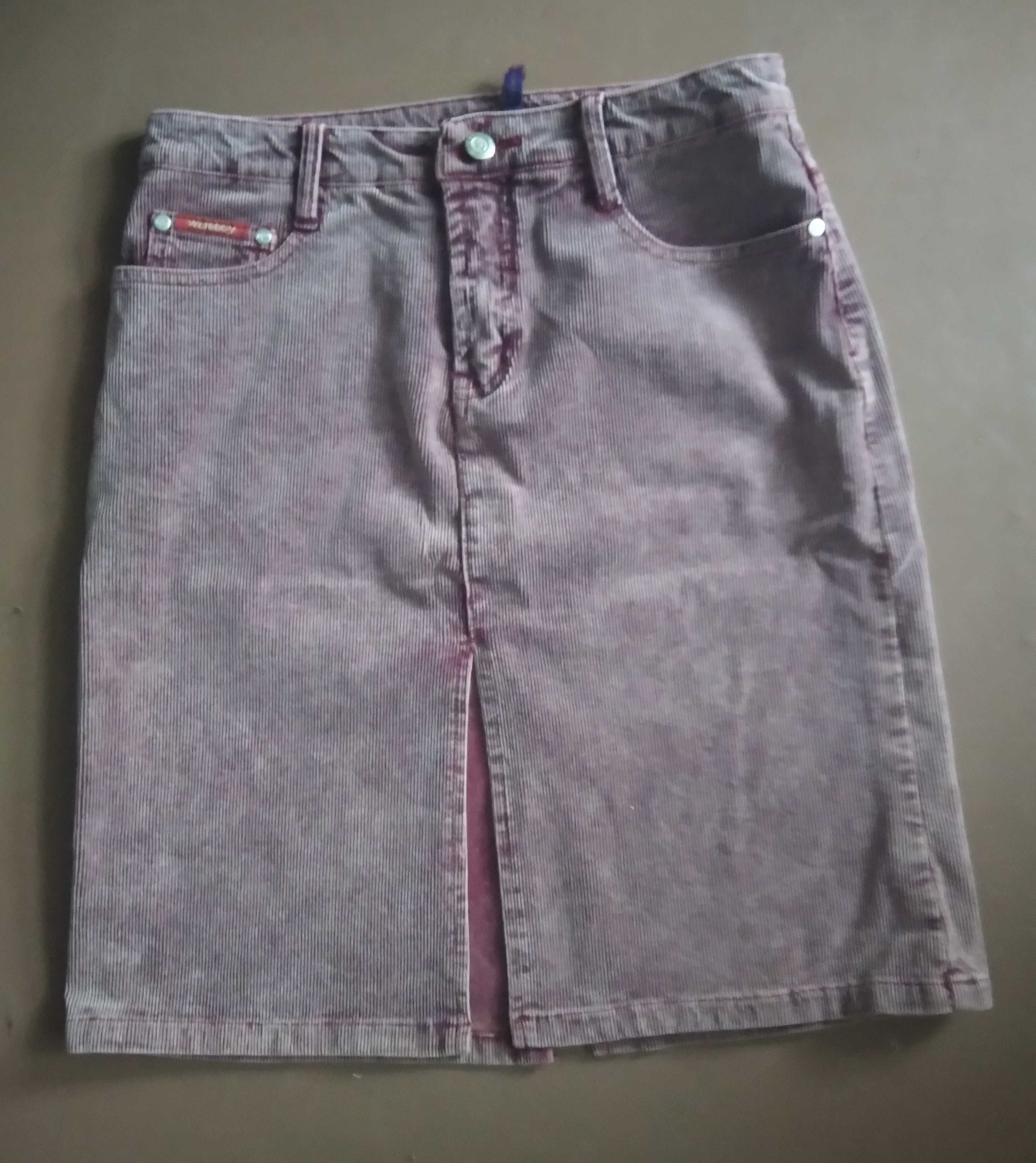 Продаются 2 юбки Вельветовая бордова-светлая+джинсовая