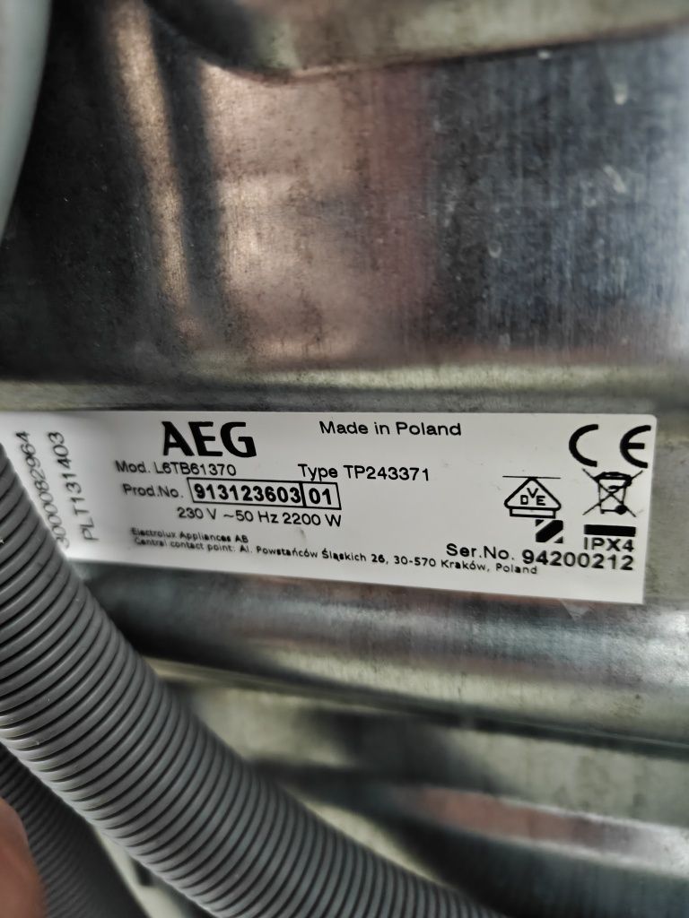 Pralka AEG  z góry ładowana  40cm szer. 7kg 1200obr