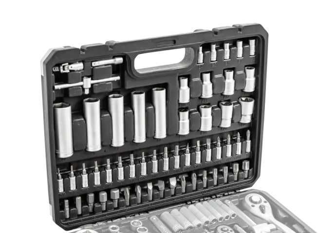 Набор инструментов 108 шт. HOGERT HT1R454 / CRV / набір ключей