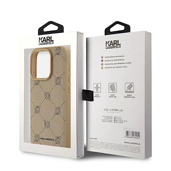 Etui Karl Lagerfeld Magsafe Karl Head na iPhone 15 Pro Max - beżowe