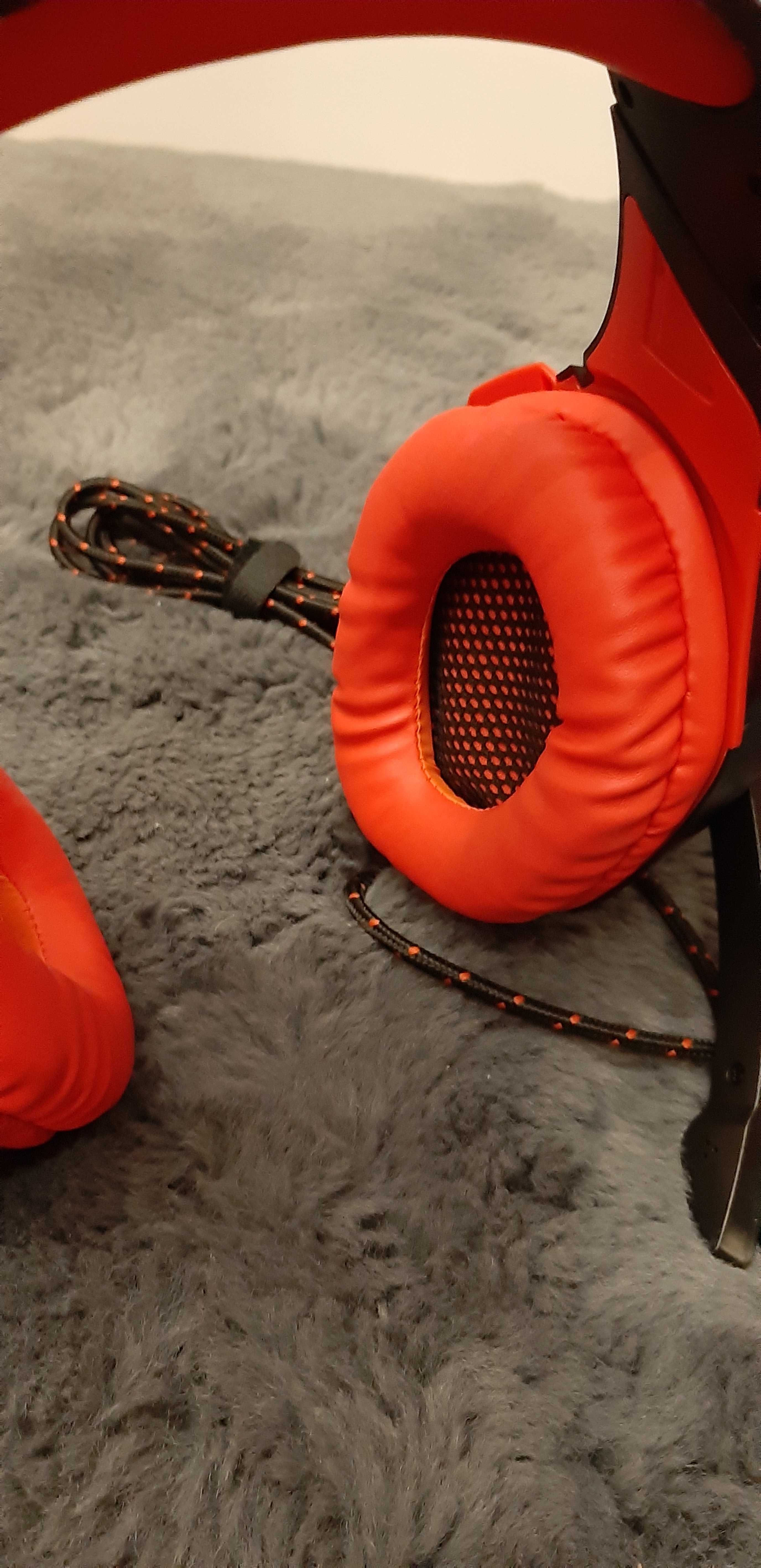 Nowe Słuchawki LED Mad Dog gamingowe, nauszne, dźwięk przestrzenny 7.1