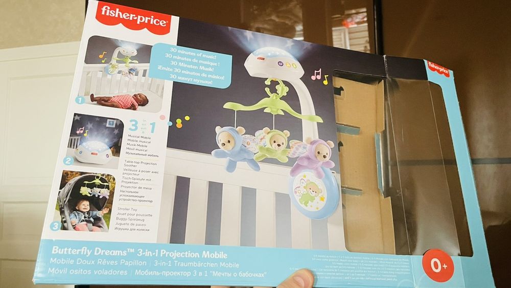 Fisher-Price 3-в-1 мобіль Мрії метелика проєктор Butterfly Dreams