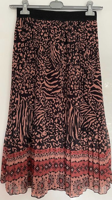 Nowa włoska spódnica drobne plisy na gumce wzór 4