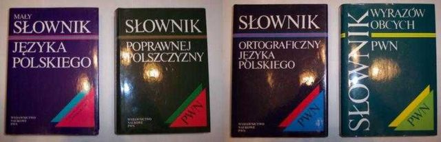 4 x słownik j. pol., poprawnej polszczyzny, ortograficzny, wyr. obcych