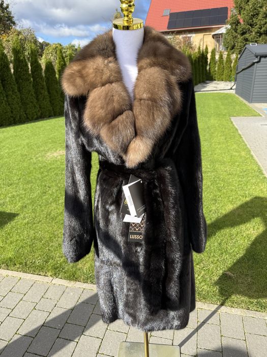 Futro naturalne z norek, grzbiety, sobol, nowe XS S