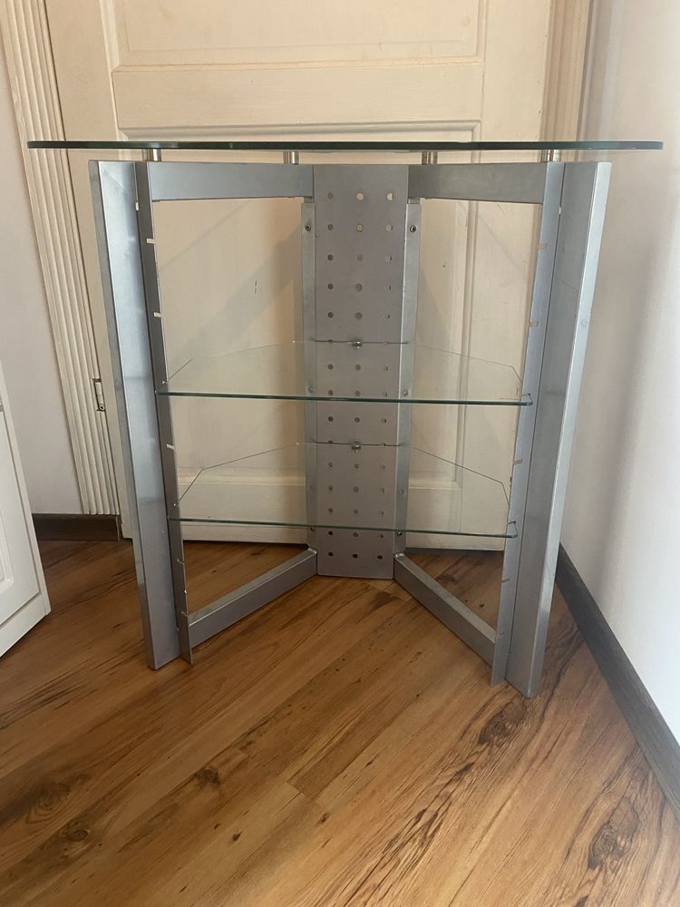 STOLIK RTV  inox + szkło hartowane JAKOŚĆ !!!