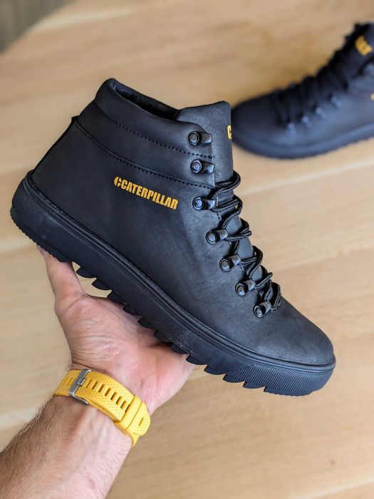Чоловічі зимові черевики CATERPILLAR Шкіра кроссовки мужские зимние ко