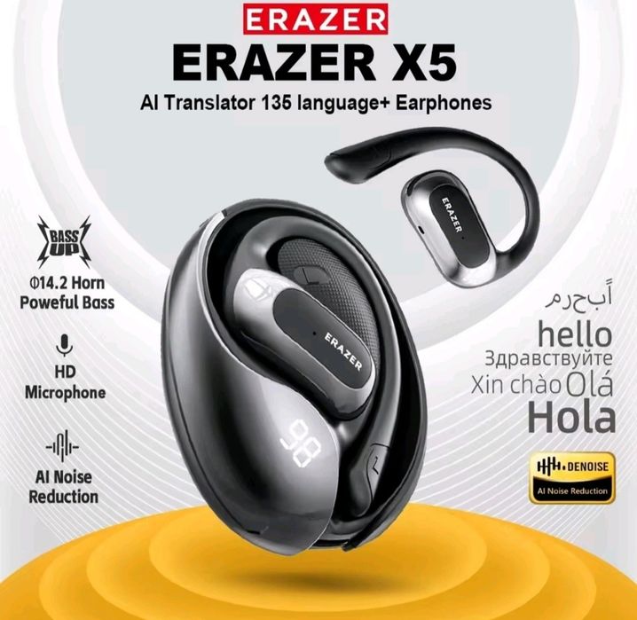 Навушники бездротові Bluetooth 5.4, спортивні Erazer A05, наушники