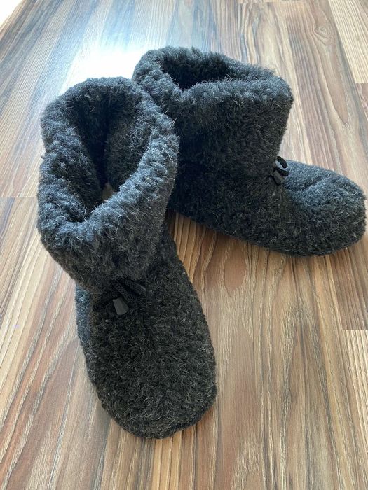Чоловічі тапочки чуні із овечої вовни, шерстя, теплі, домашні, чуни