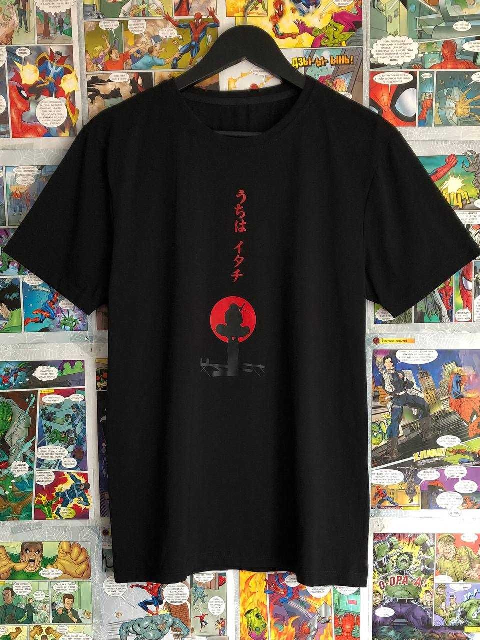 Футболка ITACHI - Blood-Moon Naruto чорна