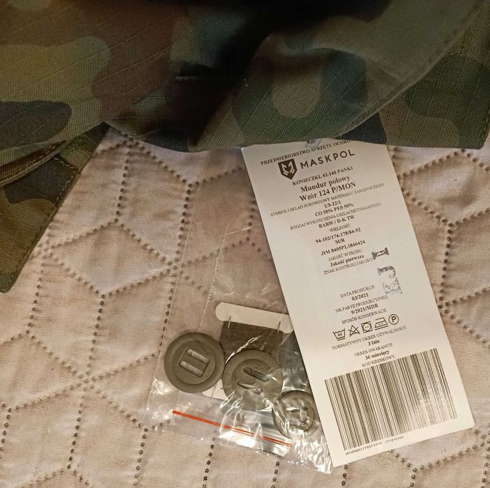 Ubiór polowy wz. 124P z wkładami ochronnymi kpl. MASKPOL