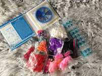 Kreatywny zestaw gumeczki, koraliki, maszynka rainbow loom bands