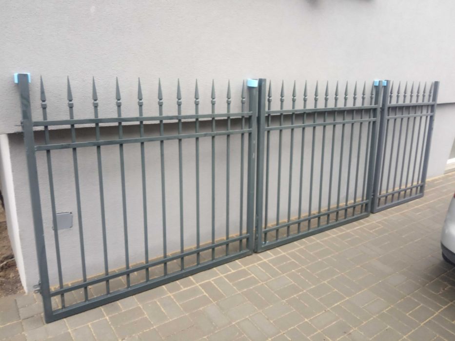 Brama skrzydłowa wjazdowa 1,6m , furtka ocynk słupki nowa 70% ceny