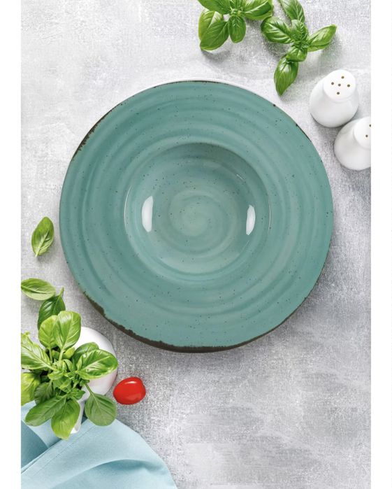 Conjunto de loica de 46 pecas Linha Rustico Costa Verde