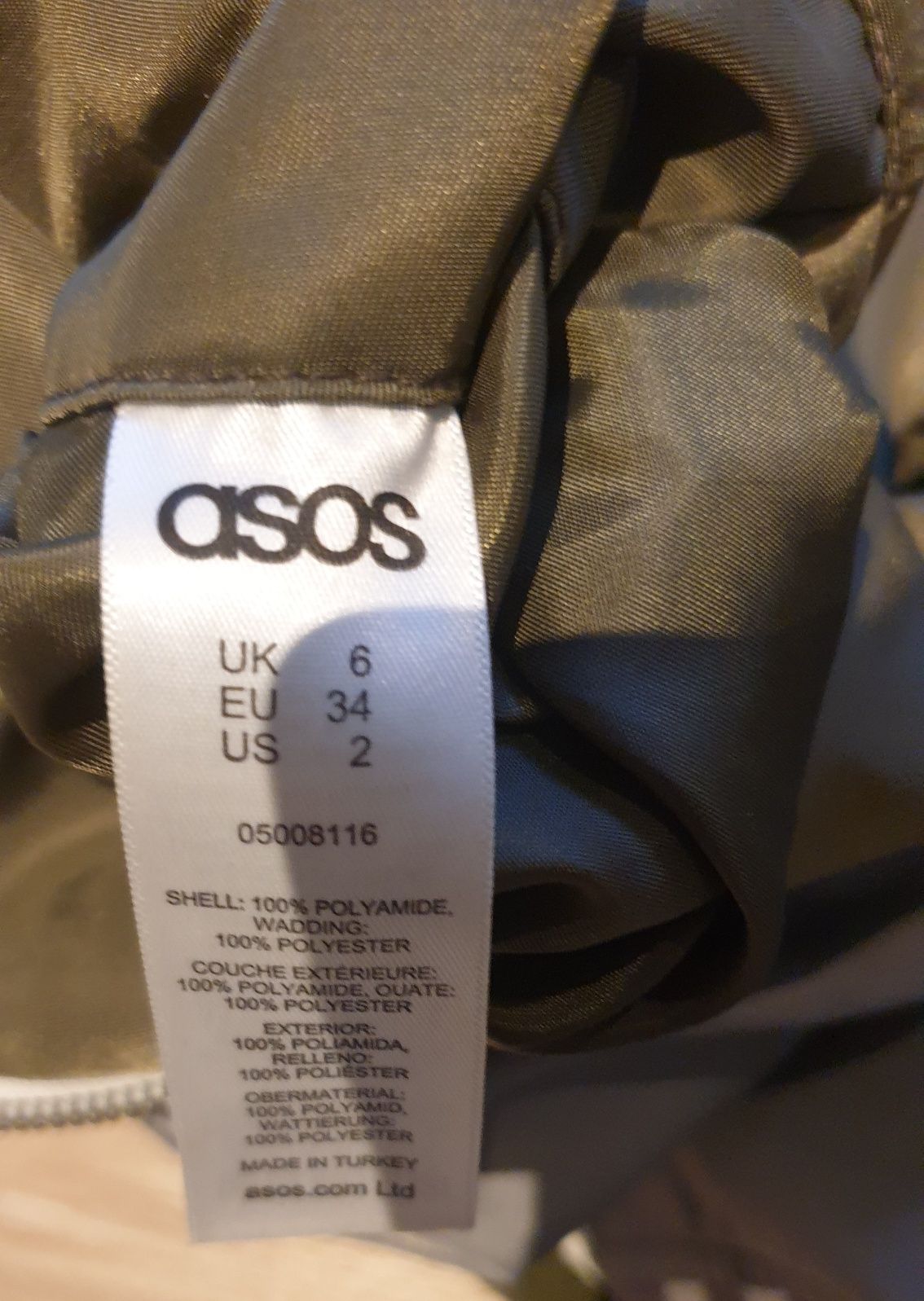 Kurtka bomberka ASOS dluga dwustronna XS/S