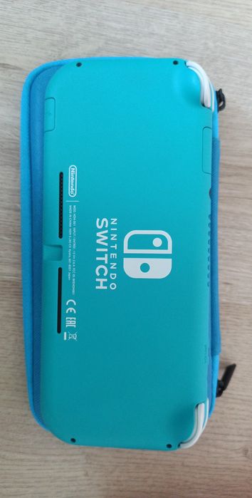 nintendo switch lite turkusowy 32gb + case + pudełko + ładowarka + gry