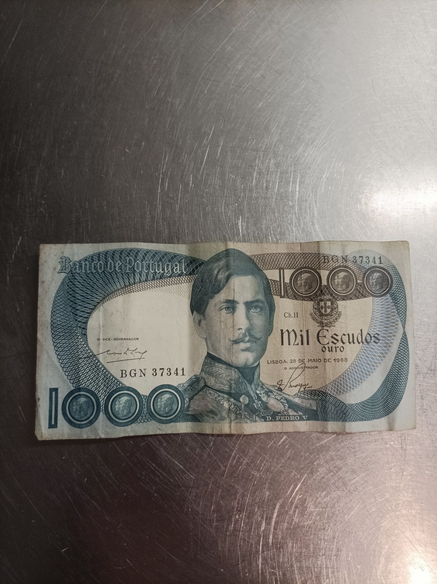 NOTA DE 1.000$00 D. PEDRO  - Bela