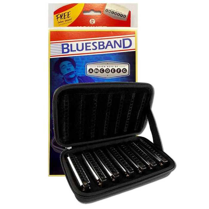 Hohner Blues Band zestaw 7 harmonijek + FUTERAŁ BluesBand harmonijka