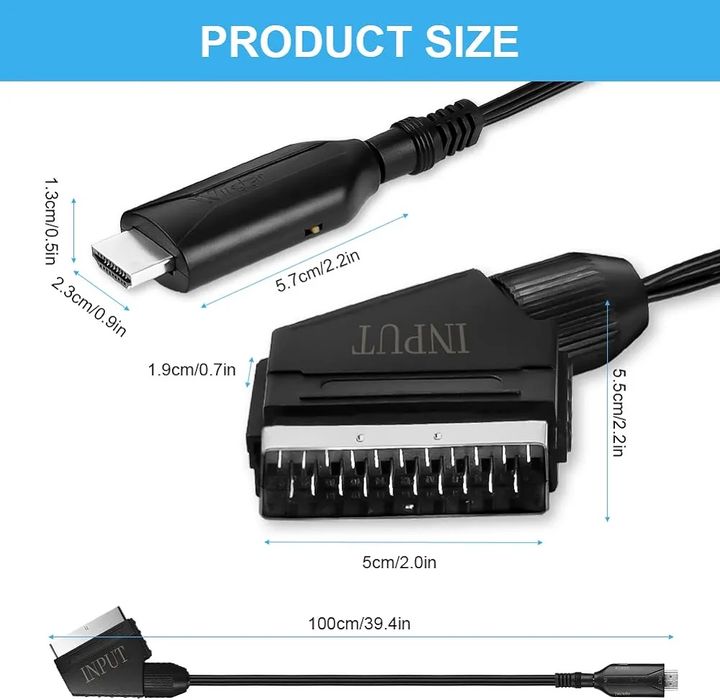 Konwerter axfee scart na HDMI 3 sztuki dostępne