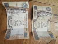 Dwa banknoty One Pound 1998 r i  2001