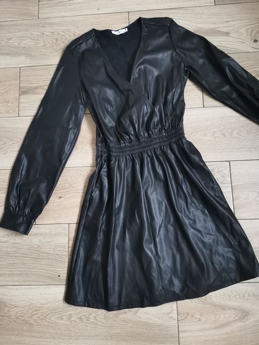 Sukienka firmy Reserved skórzana, eko skóra czarna 34  XS - S,