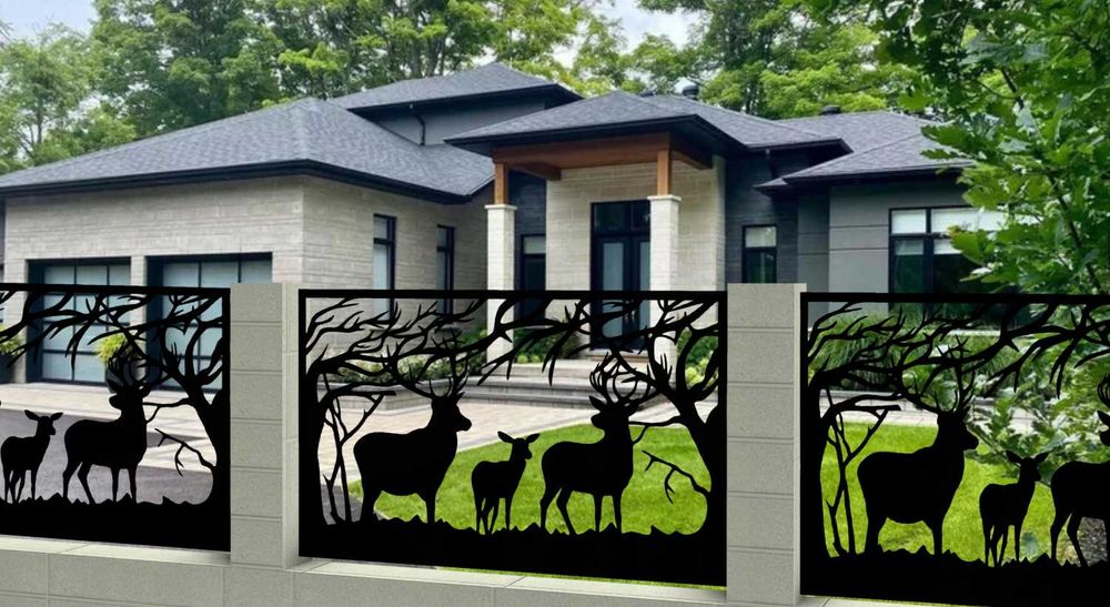 Przęsło ogrodzeniowe panel ażurowy cięcie dekoracyjne pod wymiar CNC