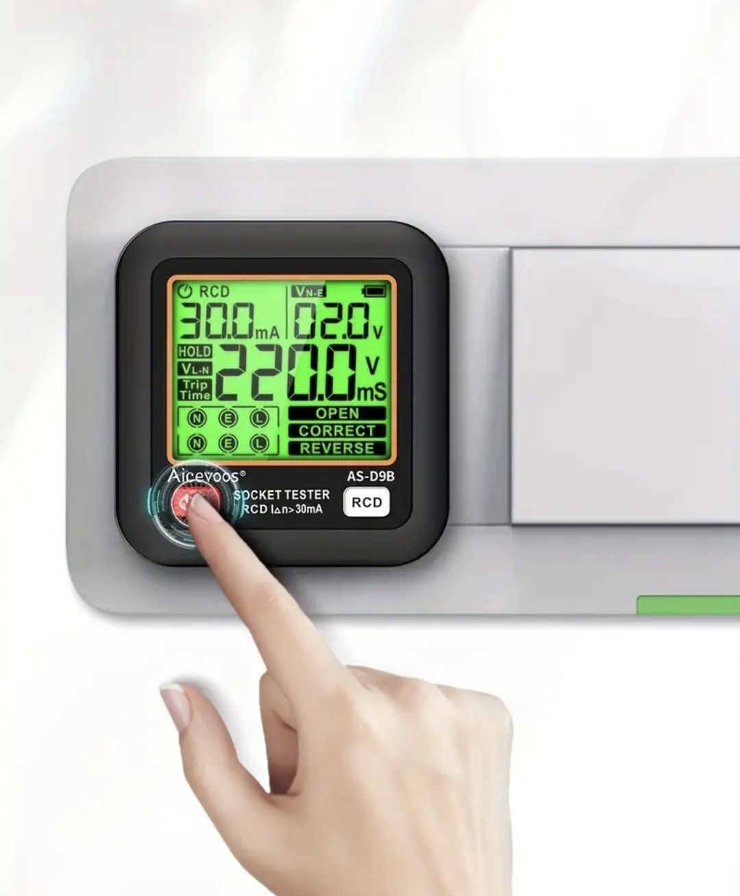 Тестер розеток с функцией проверки RCD/GFCI Aicevoos AS-D9B