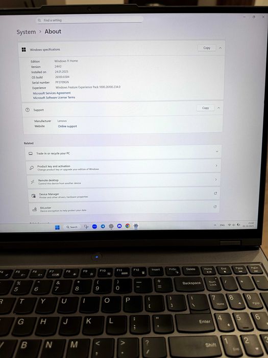 Legion 5 Pro 16ACH6H/ Ryzen 5/ Nvidia RTX 3060/ 16gb RAM/512 SSD/Win11