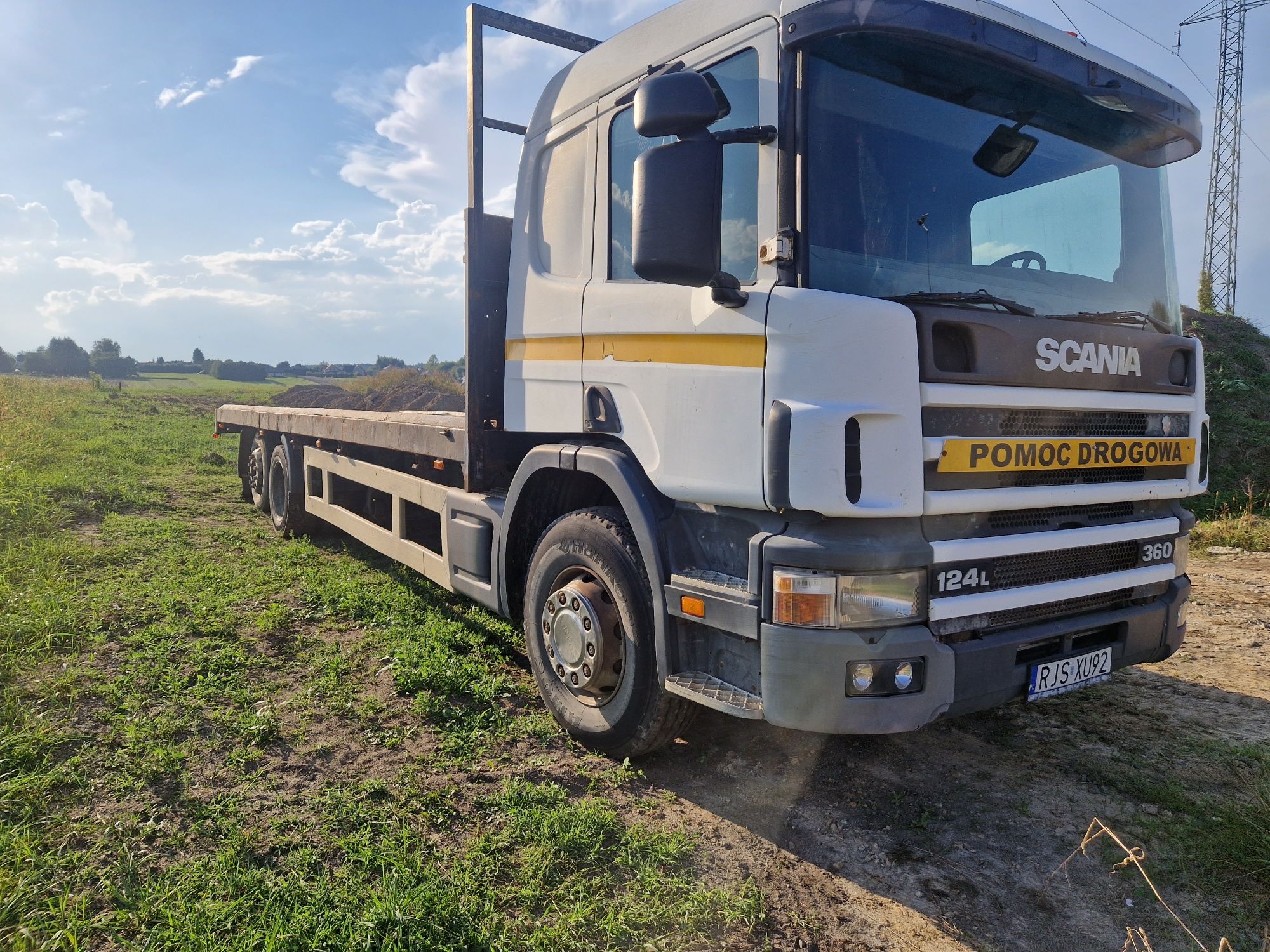 Scania 124L 3osie Laweta Pomoc drogowa export
