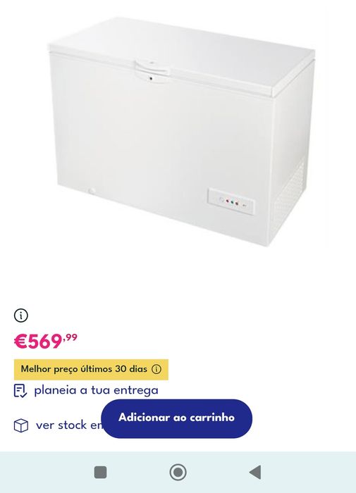 Arca congeladora indesit Oportunidade