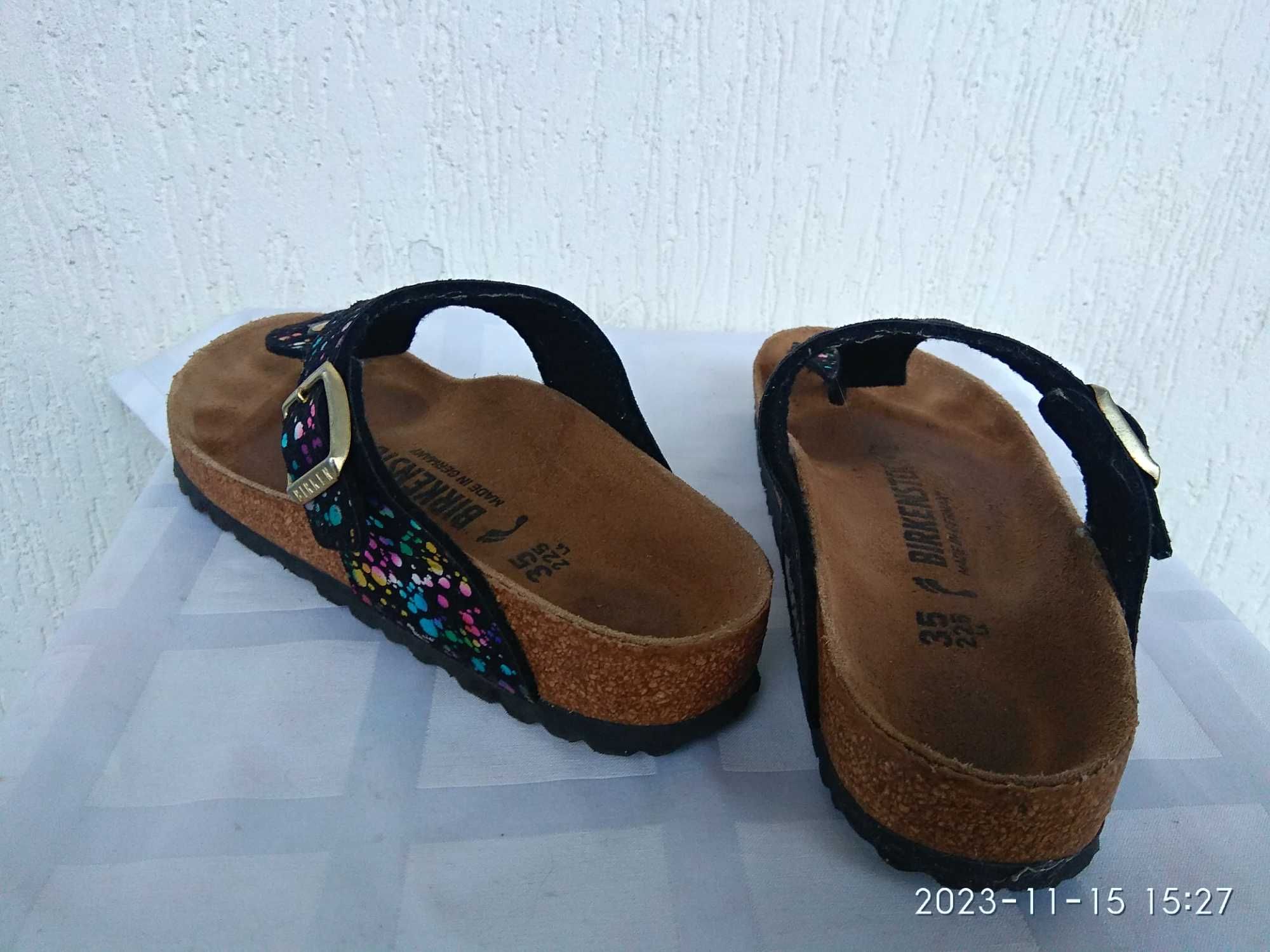 Ортопедичевкие кожанние шлепки Birkenstock р.34