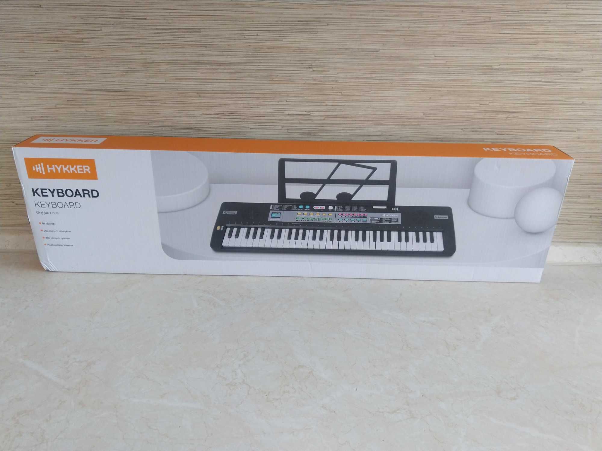 NAJTANIEJ Keyboard Klawiszowy 61el Syntezator Instrument Do Gry Statyw