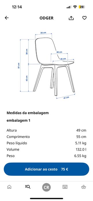 Cadeiras Ikea odger