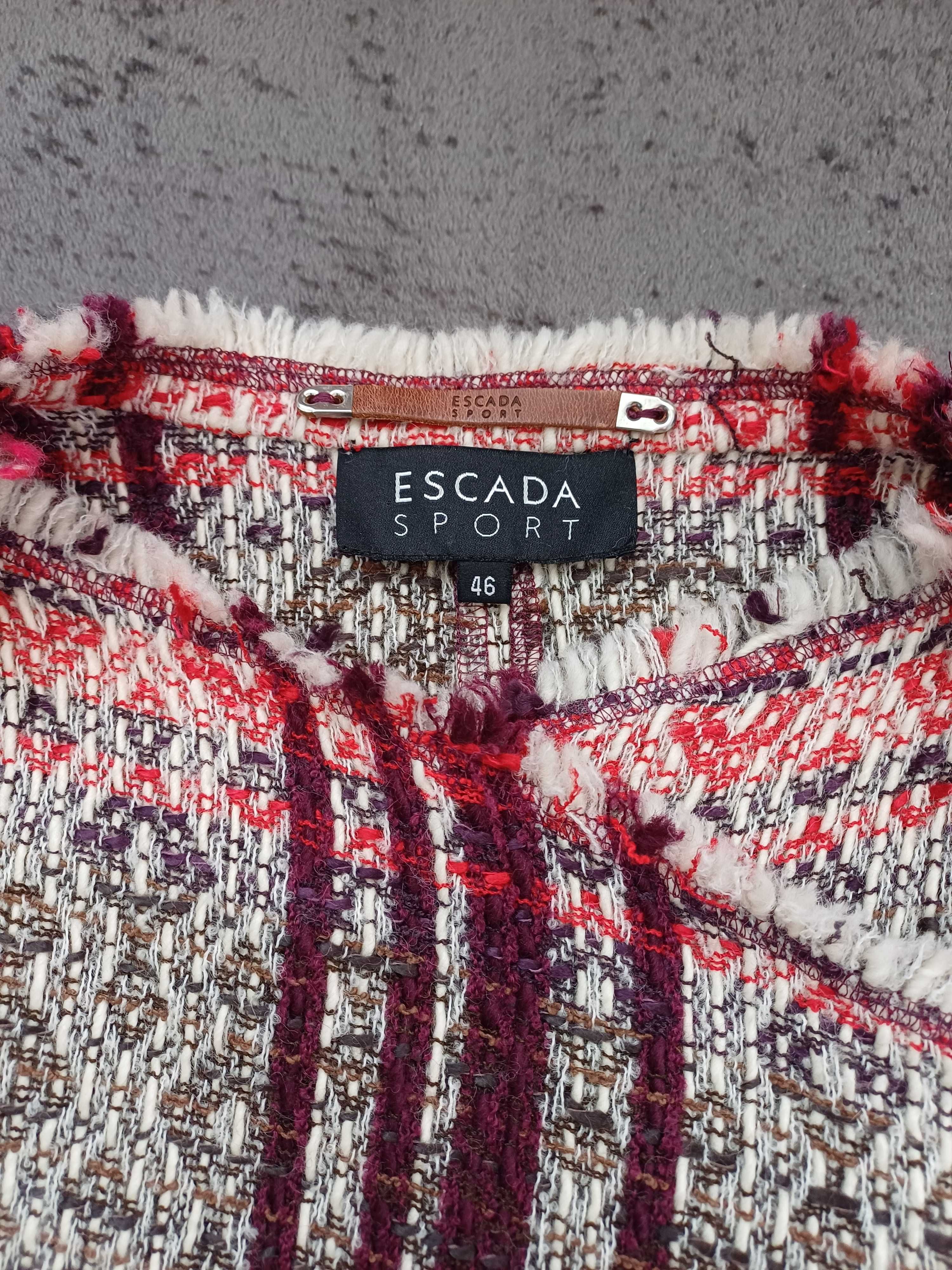 Escada długi wełniany żakiet rozmiar XXL/3XL