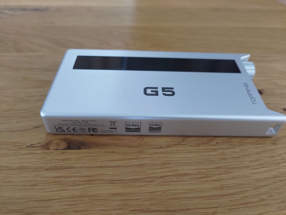 Topping G5 srebrny przenośny dac wzmacniacz