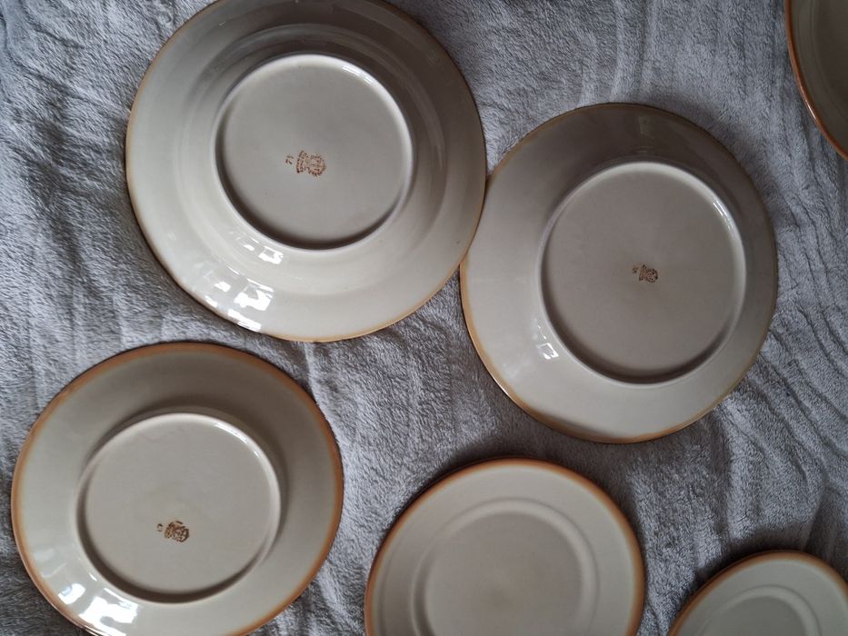 Talerze porcelitowe tułowice wintage