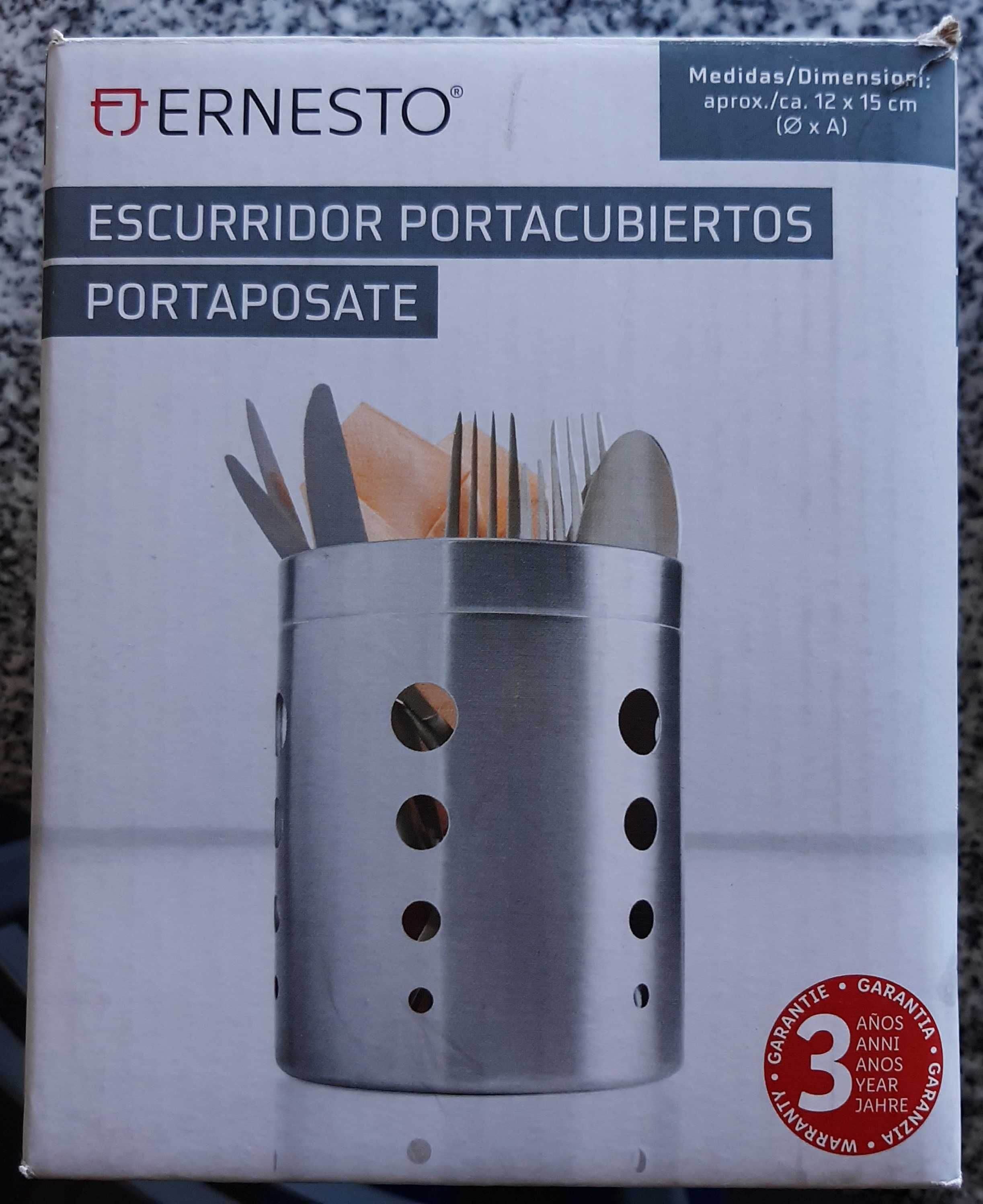 NOVO Porta Utensílios de Cozinha Aço Inox 15cm