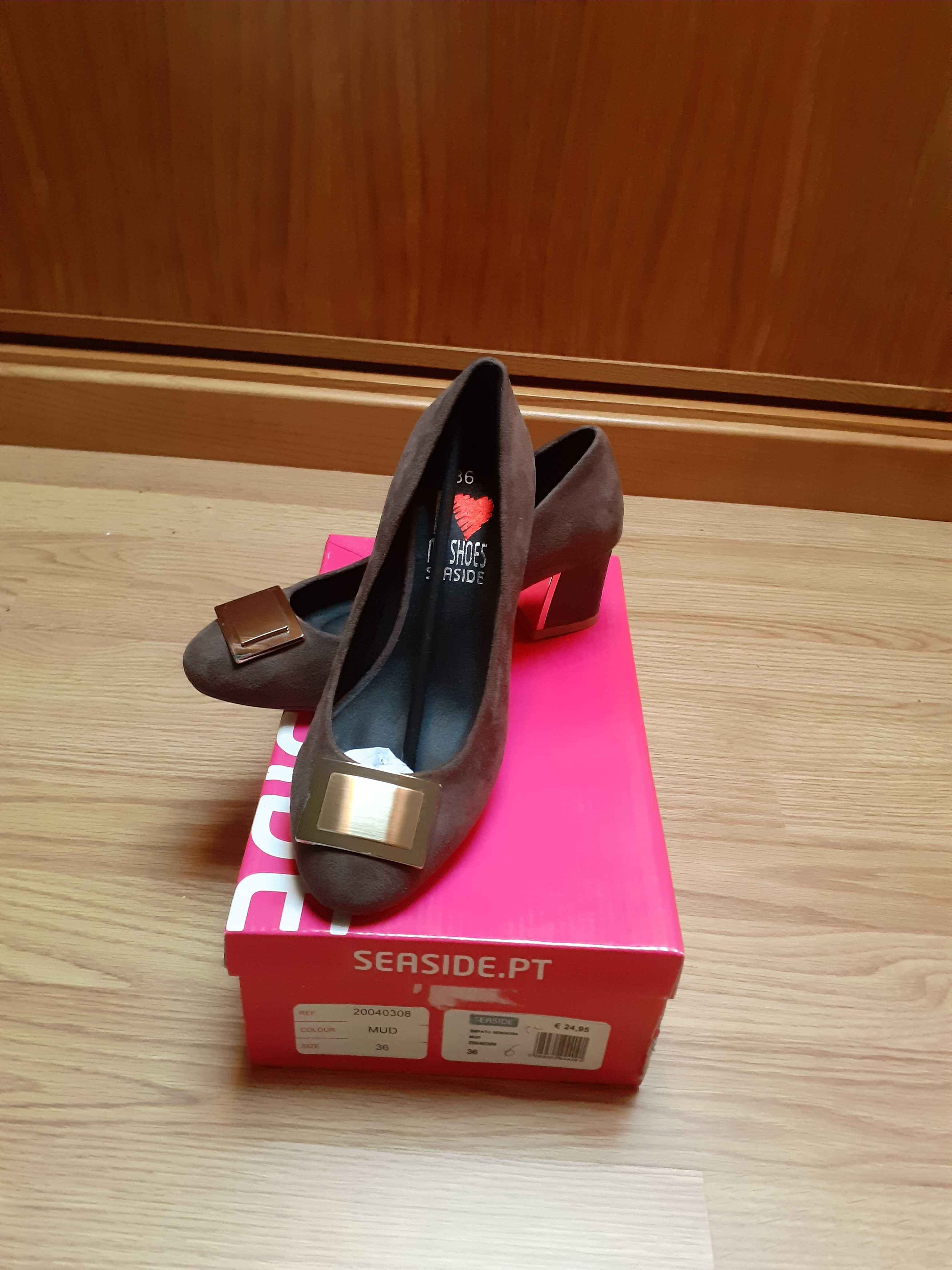 Sandálias prateadas Glamorous  e Sapatos tipo sabrina [T.36] Novas